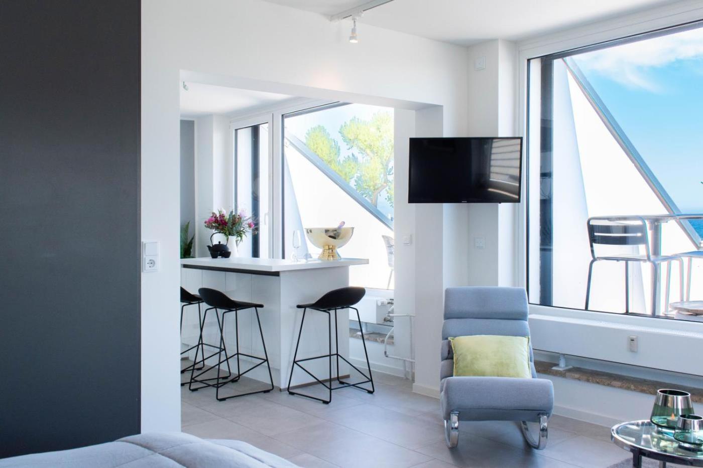 View 99 - Ferienwohnung In Scharbeutz Mit Exklusivem Ostseeblick 外观 照片